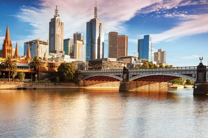 Melbourne Skyline von Southbank