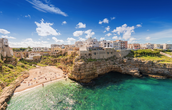 Blick auf Bari, Italien